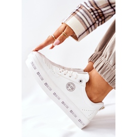 Zapatillas de cuero On The Big Star II274075 Platform White blanco 5