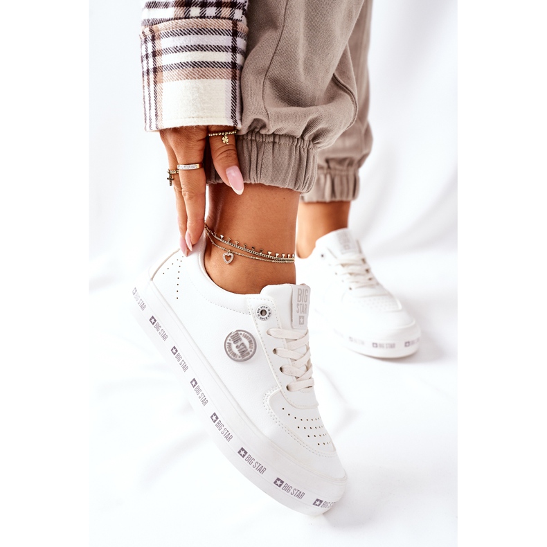 Zapatillas de cuero On The Big Star II274075 Platform White blanco 2