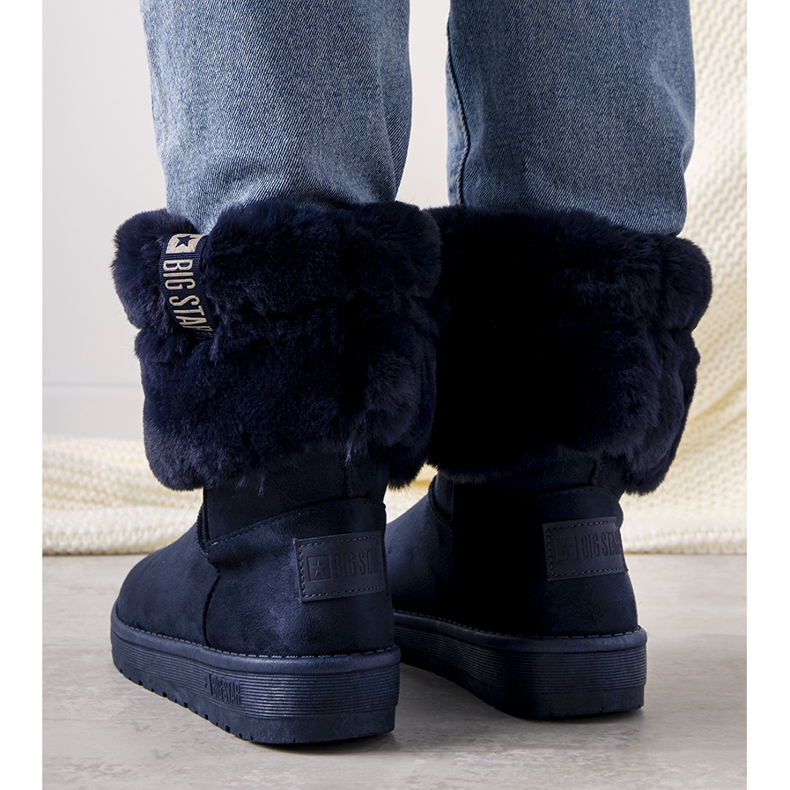 Drave botas de nieve Big Star azul marino para mujer 1