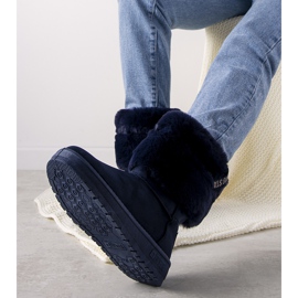 Drave botas de nieve Big Star azul marino para mujer 2