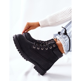 Botas de montaña de piel para mujer Big Star II274446 Negro 4
