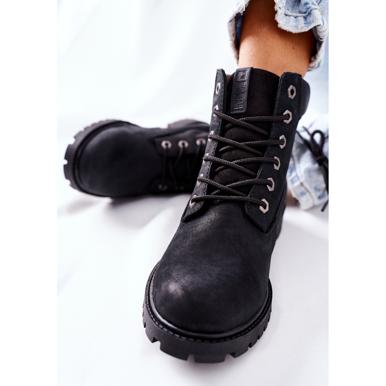 Botas de montaña de piel para mujer Big Star II274446 Negro 1