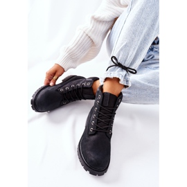 Botas de montaña de piel para mujer Big Star II274446 Negro 5