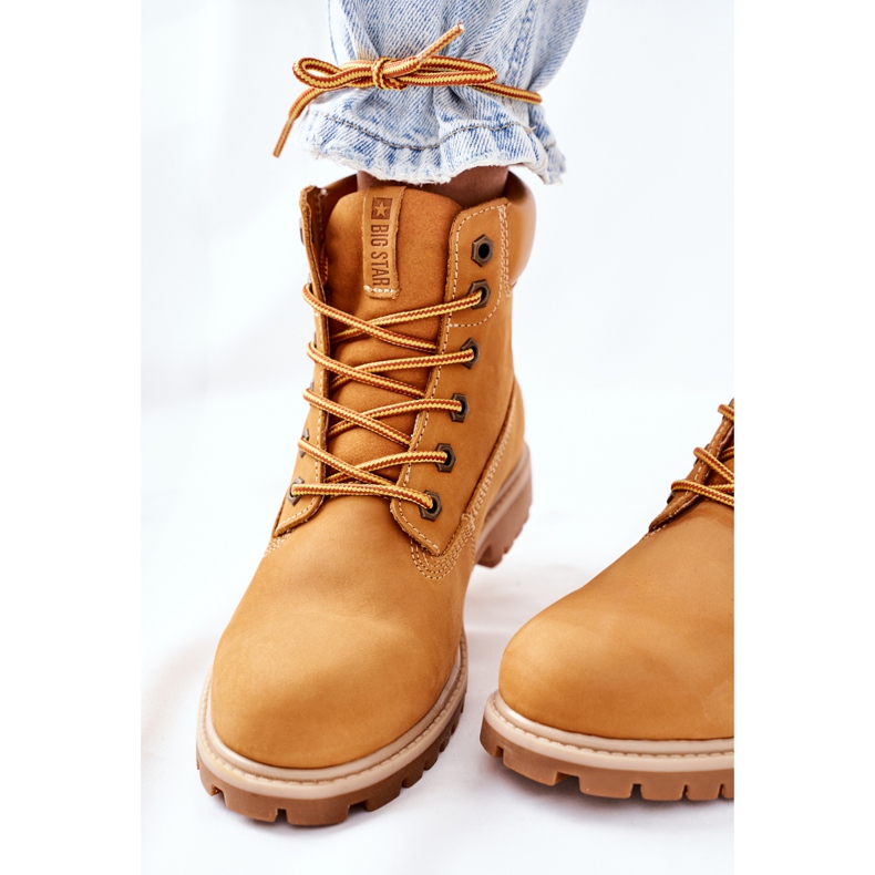 Botas de montaña de piel para mujer Big Star II274447 Camel marrón 1