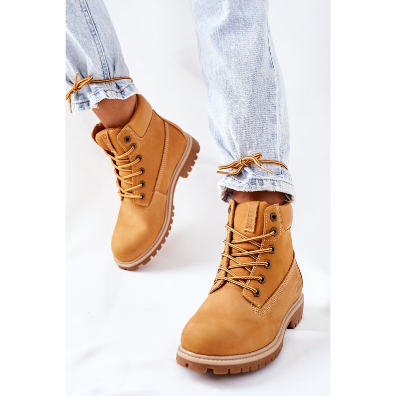 Botas de montaña de piel para mujer Big Star II274447 Camel marrón 2