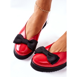 Bailarinas De Piel En La Plataforma Maciejka 05062-08 Rojo negro 5