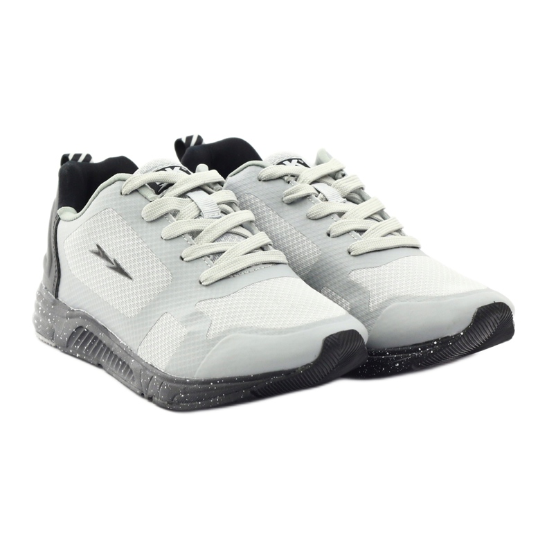 DK Zapatos deportivos femeninos empatados 17049 gris negro 4 DK Zapatos deportivos femeninos empatados 17049 gris negro 4