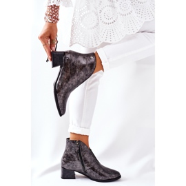 Botas Calientes Piel De Tacón Alto Maciejka 04777-13 Gris multicolor 3