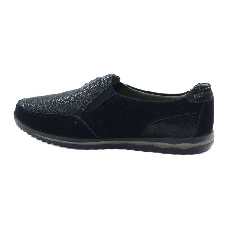 Deportiva mujer slip-on DK cuero azul marino 2