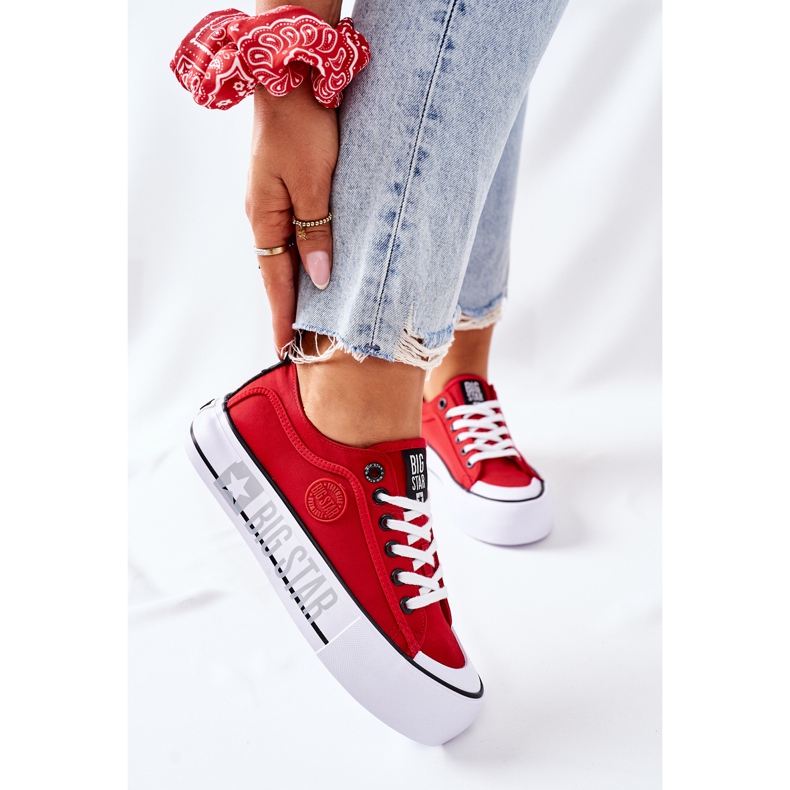 Zapatillas On the Big Star II274025 Red platform rojo 2