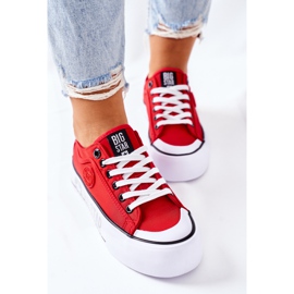 Zapatillas On the Big Star II274025 Red platform rojo 6