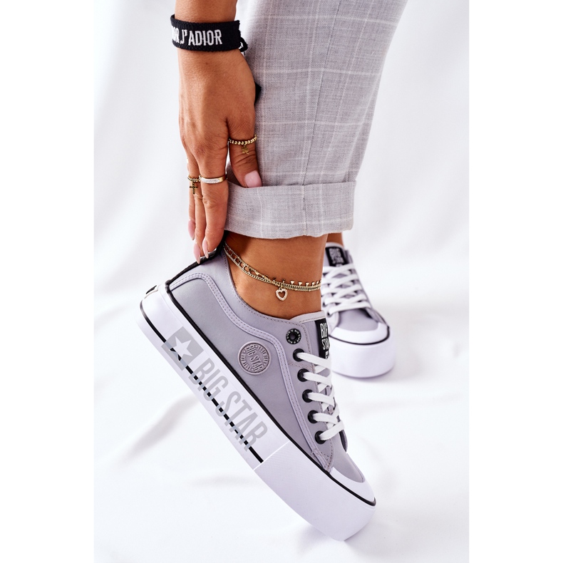 Zapatillas On the Big Star II274023 Plataforma gris 2