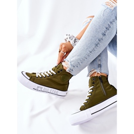 Zapatillas altas On The Big Star II274017 Khaki Platform verde 1