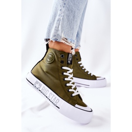 Zapatillas altas On The Big Star II274017 Khaki Platform verde 3