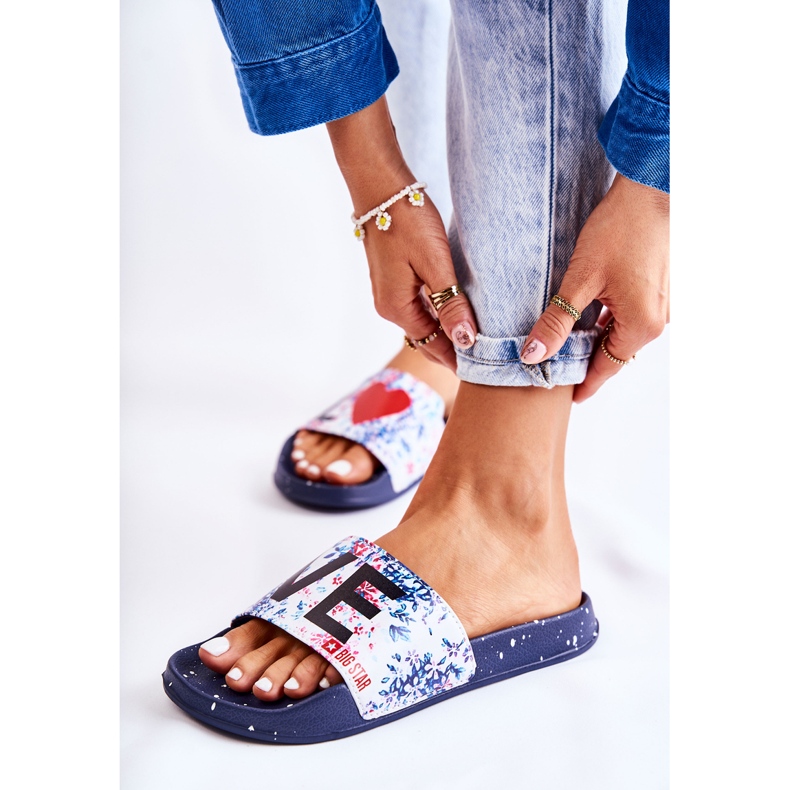 Zapatillas de goma Big Star Love DD274A257 Azul marino multicolor 2