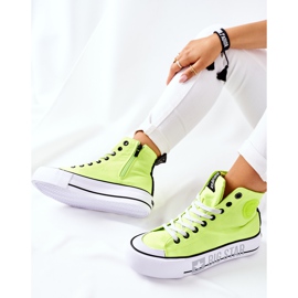 Zapatillas altas On The Big Star II274015 Plataforma amarilla neón amarillo 1