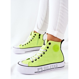Zapatillas altas On The Big Star II274015 Plataforma amarilla neón amarillo 5