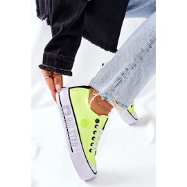 Zapatillas On The Big Star II274022 plataforma amarillo neón 2