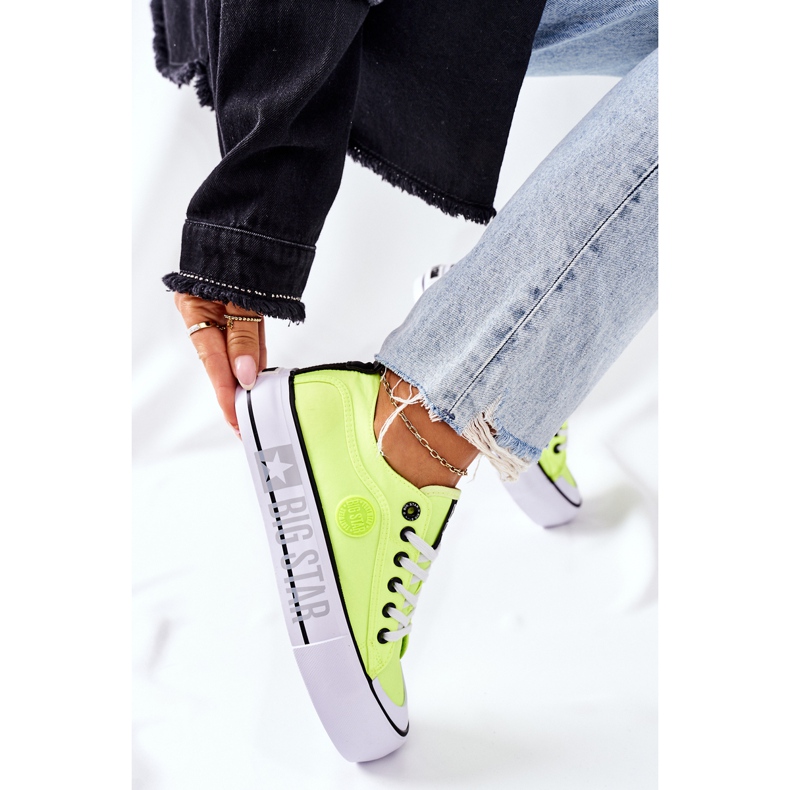 Zapatillas On The Big Star II274022 plataforma amarillo neón 2