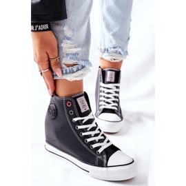 Zapatillas de cuero con cuña Cross Jeans II2R4025 Negro 3