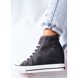 Zapatillas de cuero con cuña Cross Jeans II2R4025 Negro 2