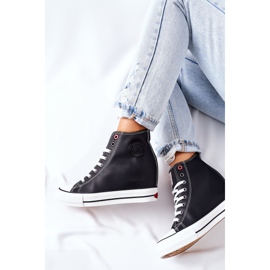 Zapatillas de cuero con cuña Cross Jeans II2R4025 Negro 10