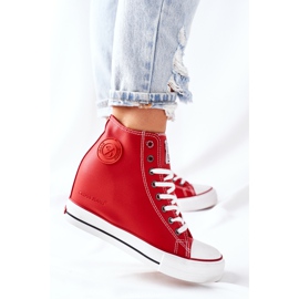 Zapatillas de cuero con cuña Cross Jeans II2R4026 Rojo 4