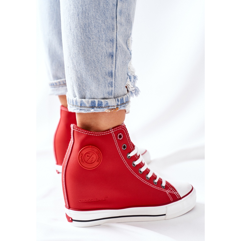 Zapatillas de cuero con cuña Cross Jeans II2R4026 Rojo 2