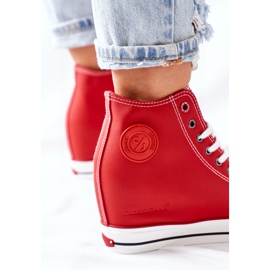 Zapatillas de cuero con cuña Cross Jeans II2R4026 Rojo 3