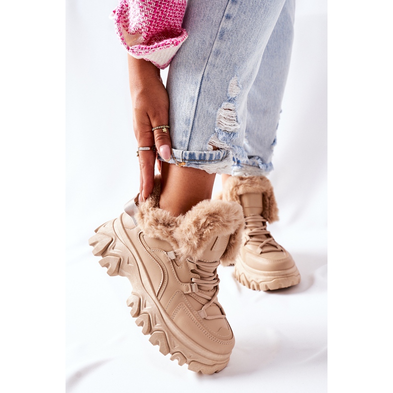 BM Botas cálidas beige para mujer Limerick caqui 2