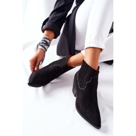 Botas Vaqueras Mujer Ante Negro Beamhurst 1