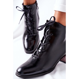 Botas calentitas de piel en tacon alto Laura Messi negro 2202 6