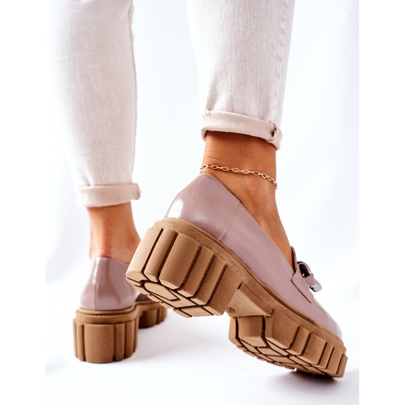 Zapatos Brogues Mujer Piel Cappuccino Laura Messi 2339 beige 1