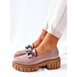 Zapatos Brogues Mujer Piel Cappuccino Laura Messi 2339 beige 6