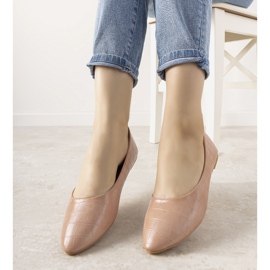 Bailarinas rosas con estampado de piel de cocodrilo Camilia rosado 1 Bailarinas rosas con estampado de piel de cocodrilo Camilia rosado 1