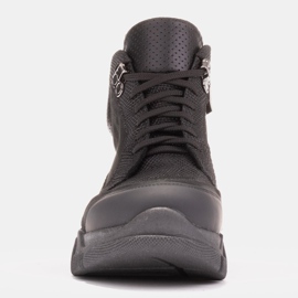Marco Shoes Botas de trekking de piel natural negro 2