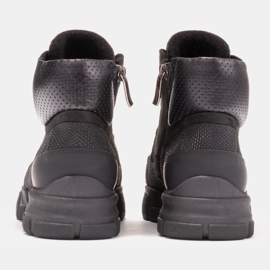 Marco Shoes Botas de trekking de piel natural negro 5