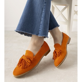 Mocasines naranjas con lazo Sabrene 1