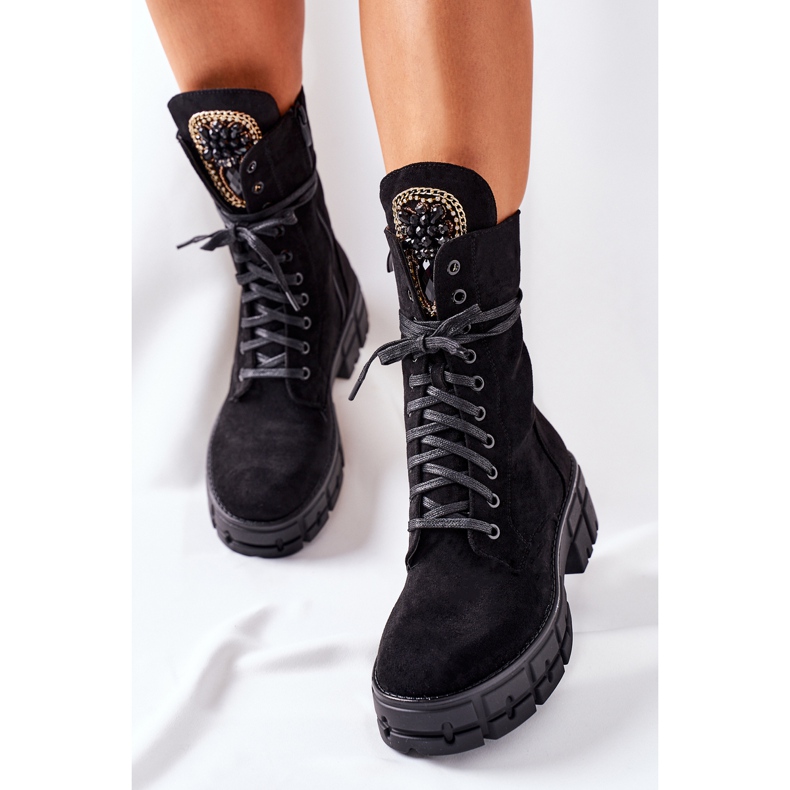 PS1 Trabajadores de gamuza cálidos con piedras Black Hadley negro 2