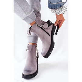 PS1 Botas abrigadas con cremallera Gris Cortona 4