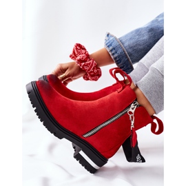 PS1 Botas cálidas Cortona rojas con cremallera rojo 1
