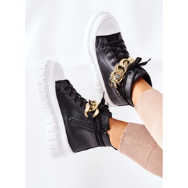 PB1 Zapatillas altas en la plataforma negra La Rocca negro 6