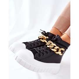 PB1 Zapatillas altas en la plataforma negra La Rocca negro 5