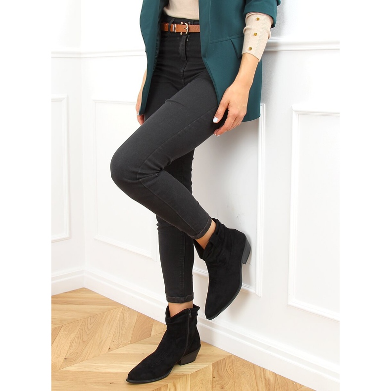 Botas vaqueras negras para mujer 99-65 Negro 1