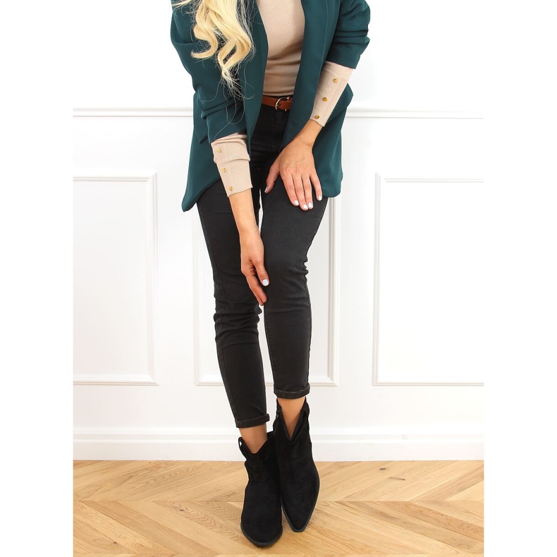 Botas vaqueras negras para mujer 99-65 Negro 2