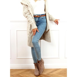 Botas camperas de mujer beige 99-65 Taupe 1