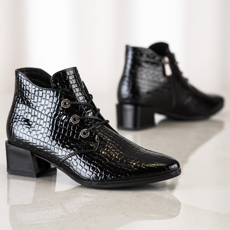 Botas VINCEZA con cordones negro 2