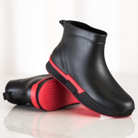 SHELOVET Chanclos cortos en la plataforma negro 2