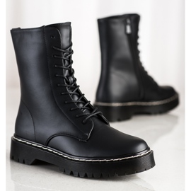 S. BARSKI Botas con cordones en la plataforma S.BARSKI negro 1