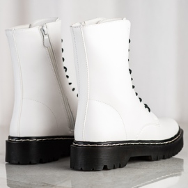S. BARSKI Botas con cordones en la plataforma S.BARSKI blanco 4